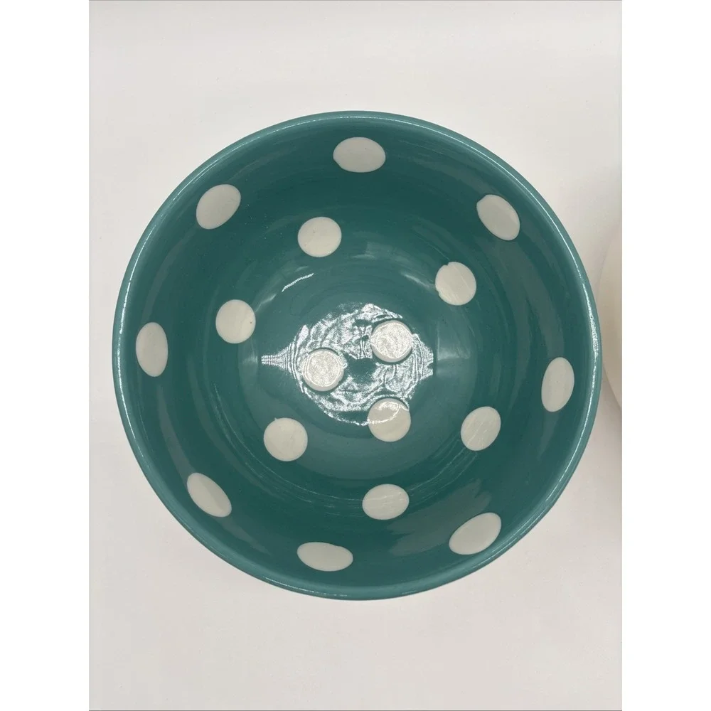 Katie & Mandy Anthropologie Striped Bowl Live What You Love Never Give Up Cereal